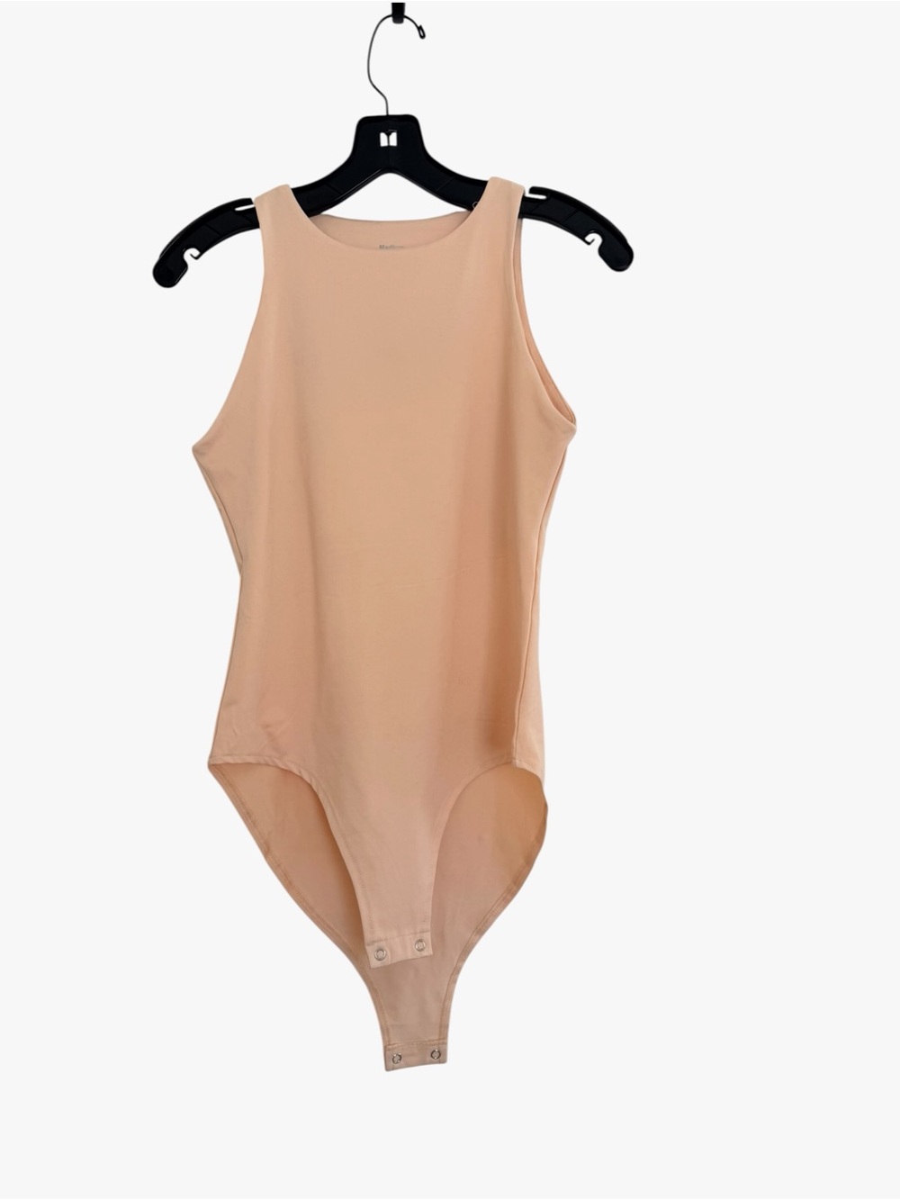Women's beige sleeveless bodysuit